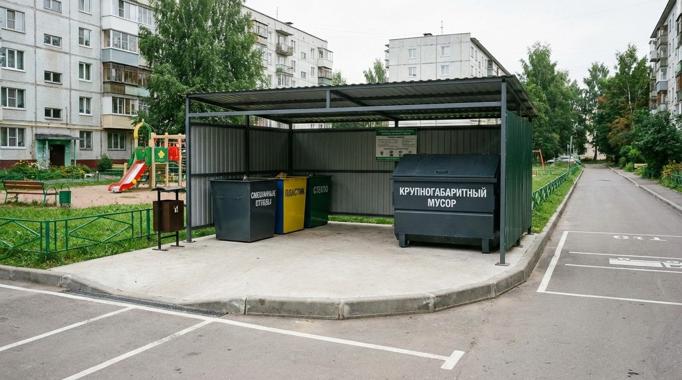 Площадка ТКО: как организовать контейнерную площадку с учётом норм