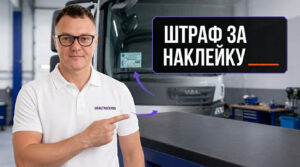 Наклейка на тахограф после проведения калибровки
