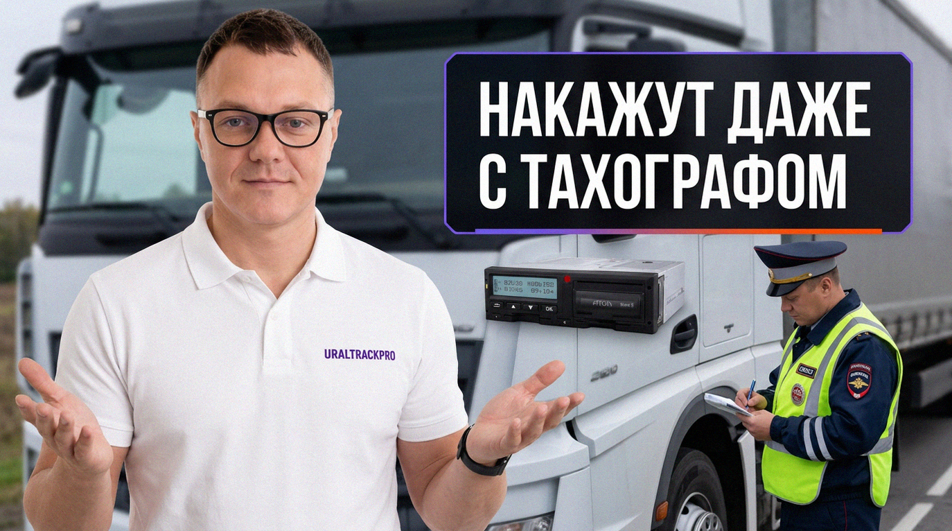 Иллюстрация к статье о причинах штрафов за тахограф после его установки на транспортное средство.