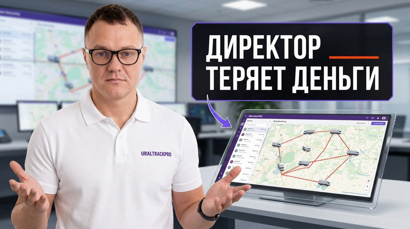 Экран системы мониторинга ГЛОНАСС для контроля работы транспорта и учета данных.