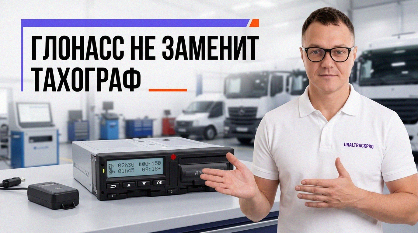 Сравнение работы тахографа и системы ГЛОНАСС на транспортном средстве