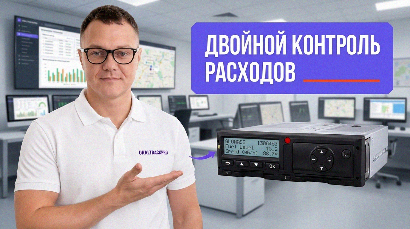 Тахограф и оборудование для контроля топлива на одном автомобиле