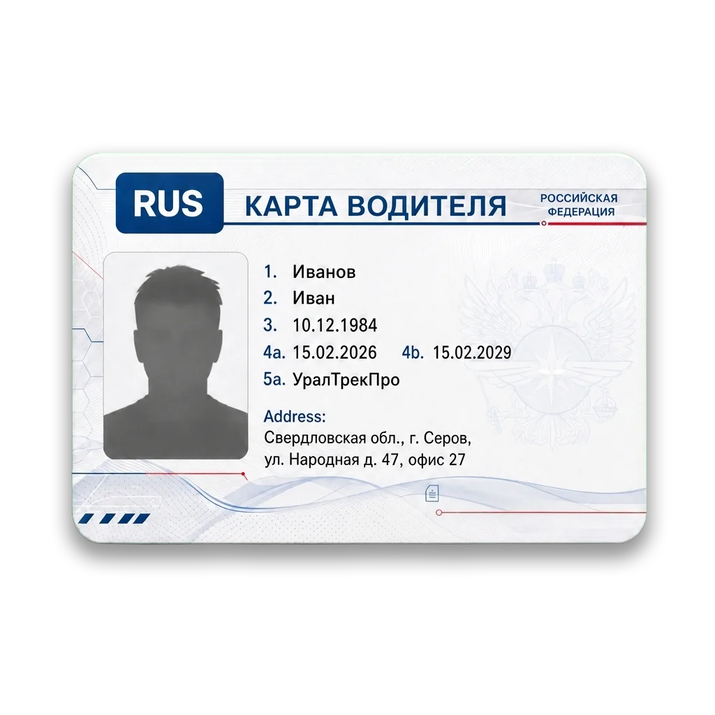 Карта водителя для тахографа