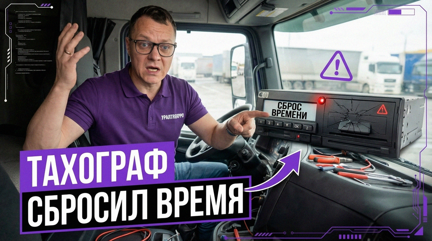 Настройка времени и даты на цифровом тахографе после сброса