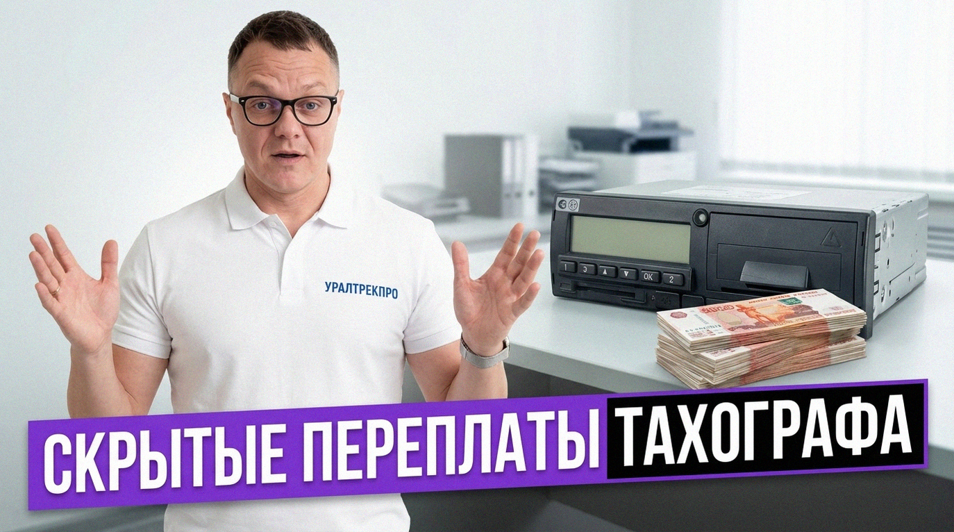 Тахограф в кабине коммерческого транспорта, иллюстрирующий скрытые финансовые потери перевозчиков