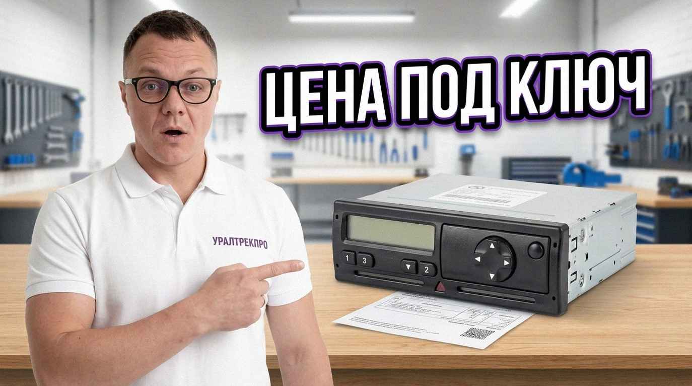 Стоимость установки тахографа под ключ, цена оборудования, монтажных работ и карты водителя