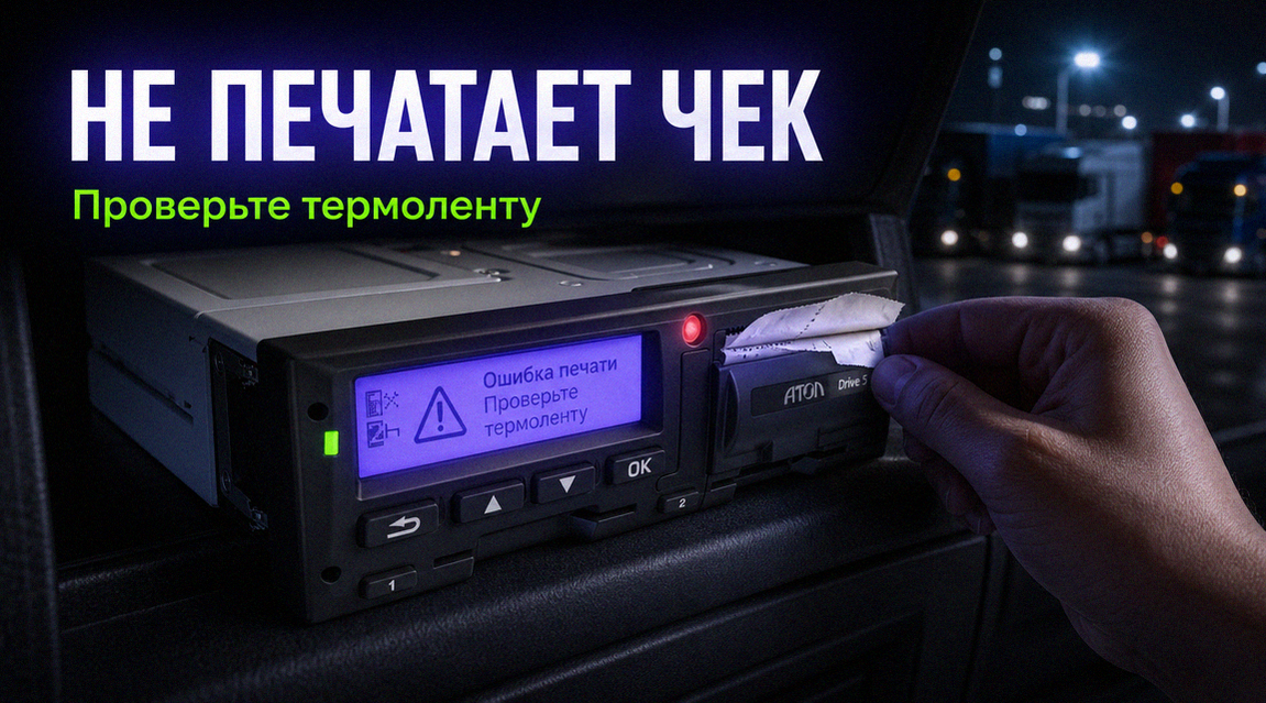 Тахограф Атол Drive 5 и процесс безопасного извлечения карты водителя из слота устройства.