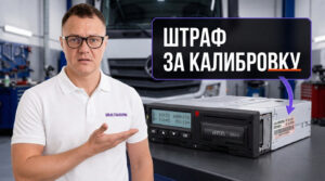 Процесс калибровки тахографа на автобусе в специализированном сервисе