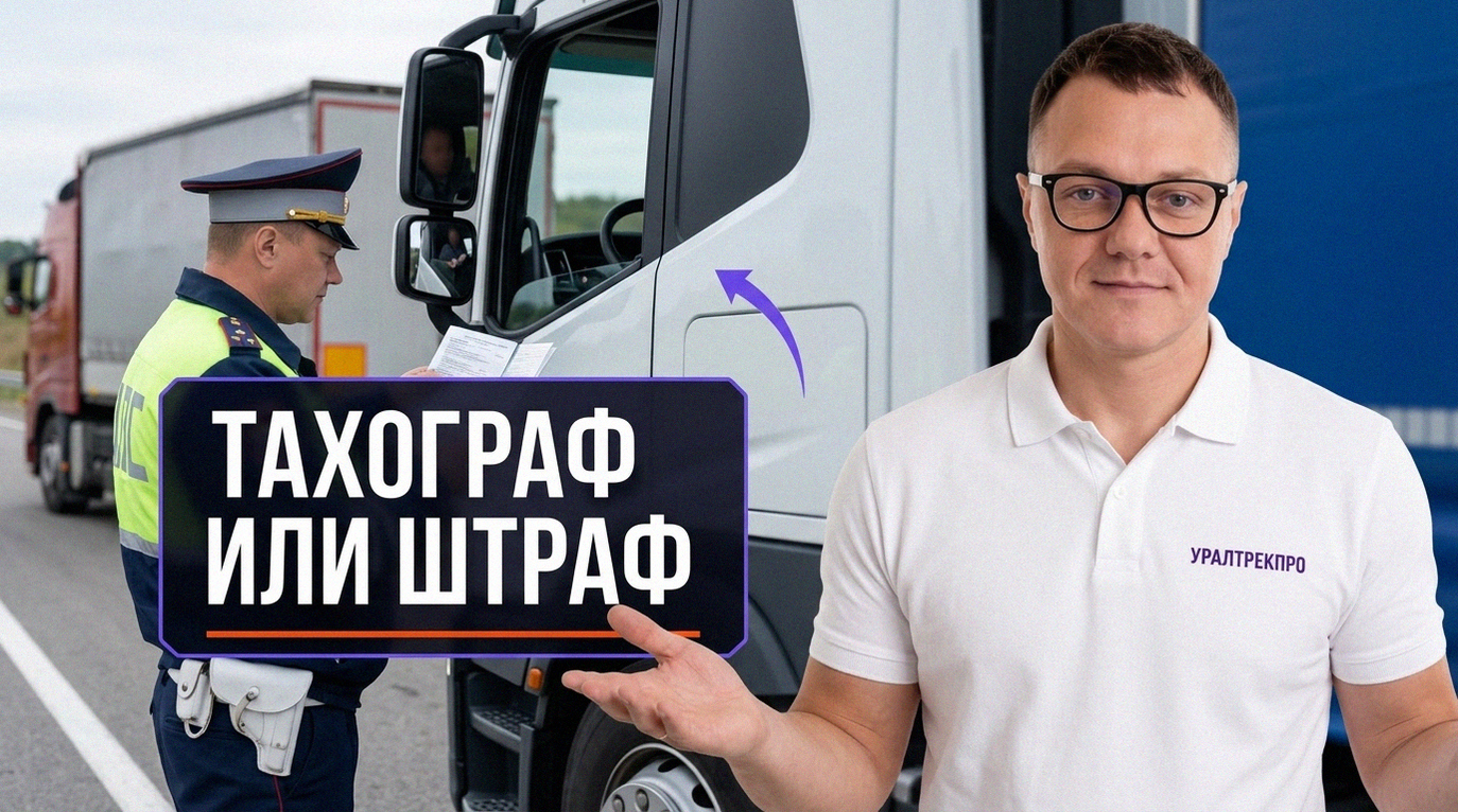 Тахограф в кабине грузового автомобиля