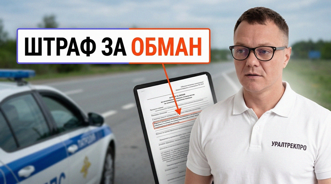 Иллюстрация последствий и штрафов за попытку обмануть тахограф и нарушение правил эксплуатации контрольного устройства.
