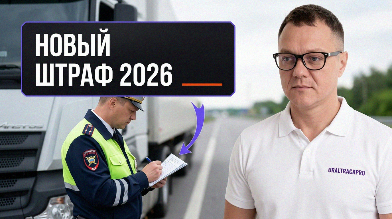 Тахограф в грузовом автомобиле и тема штрафа за его отсутствие в 2026 году